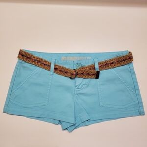 Mossimo Supply Co. Light Blue Shorts with Braided Belt